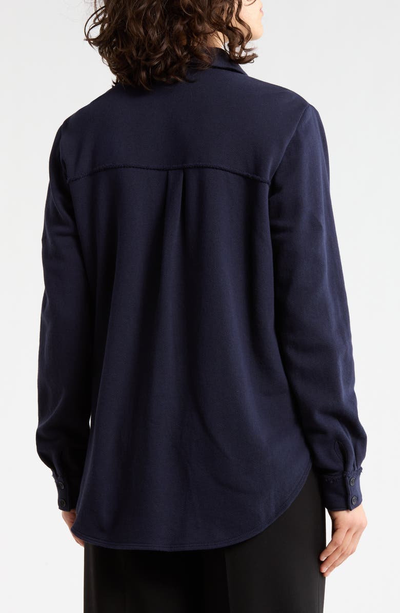 Eileen Fisher Classic Collar Organic Cotton Shirt, Alternate, color, Ink