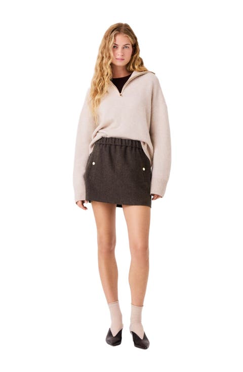 Short Wool Skirt