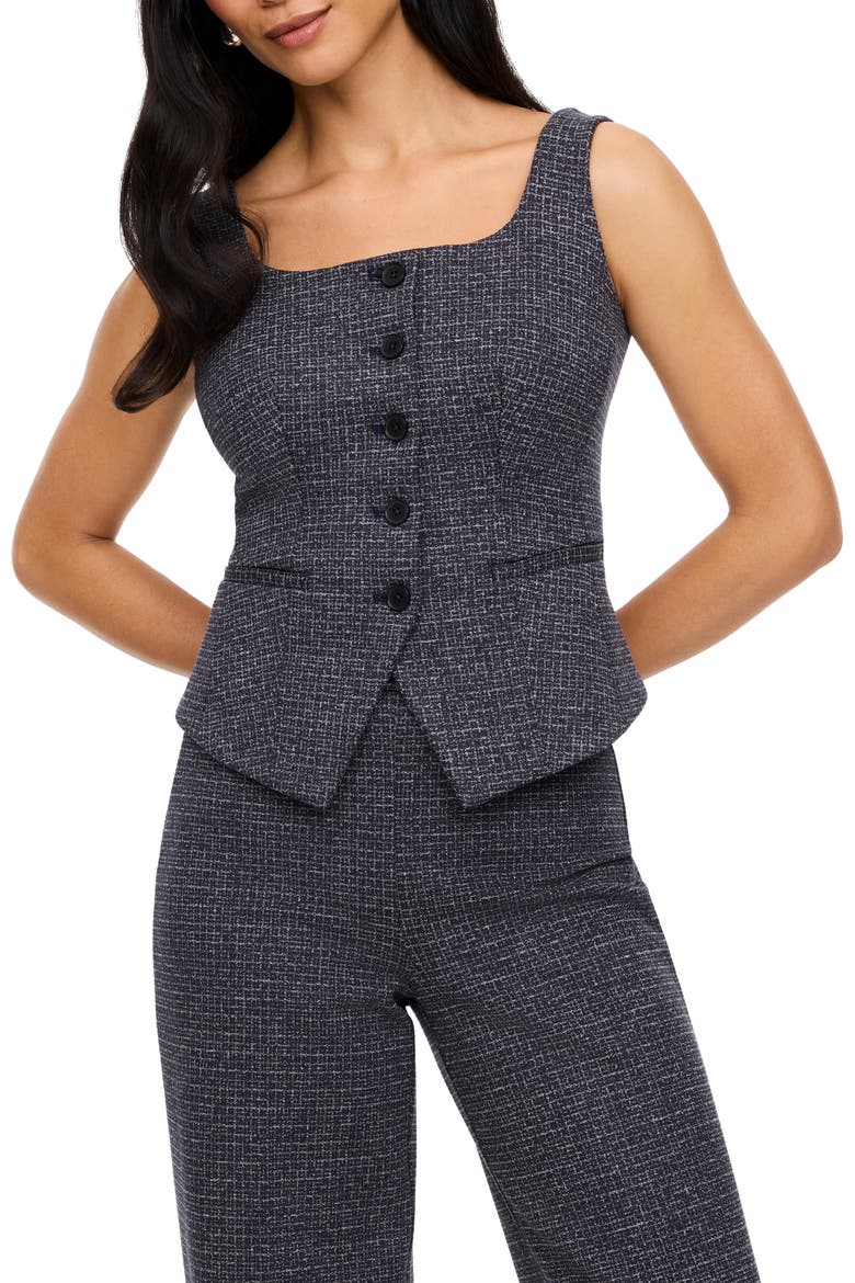 Tailored Jacquard Vest, Main, color, TIMELESS NAVY JACQUARD