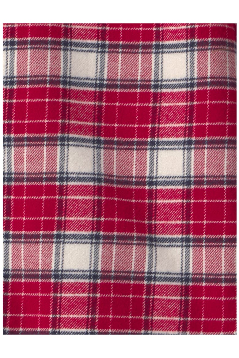 Kids' Organic Cotton Flannel Plaid Button-Up Shirt, Alternate, color, RED PLAID