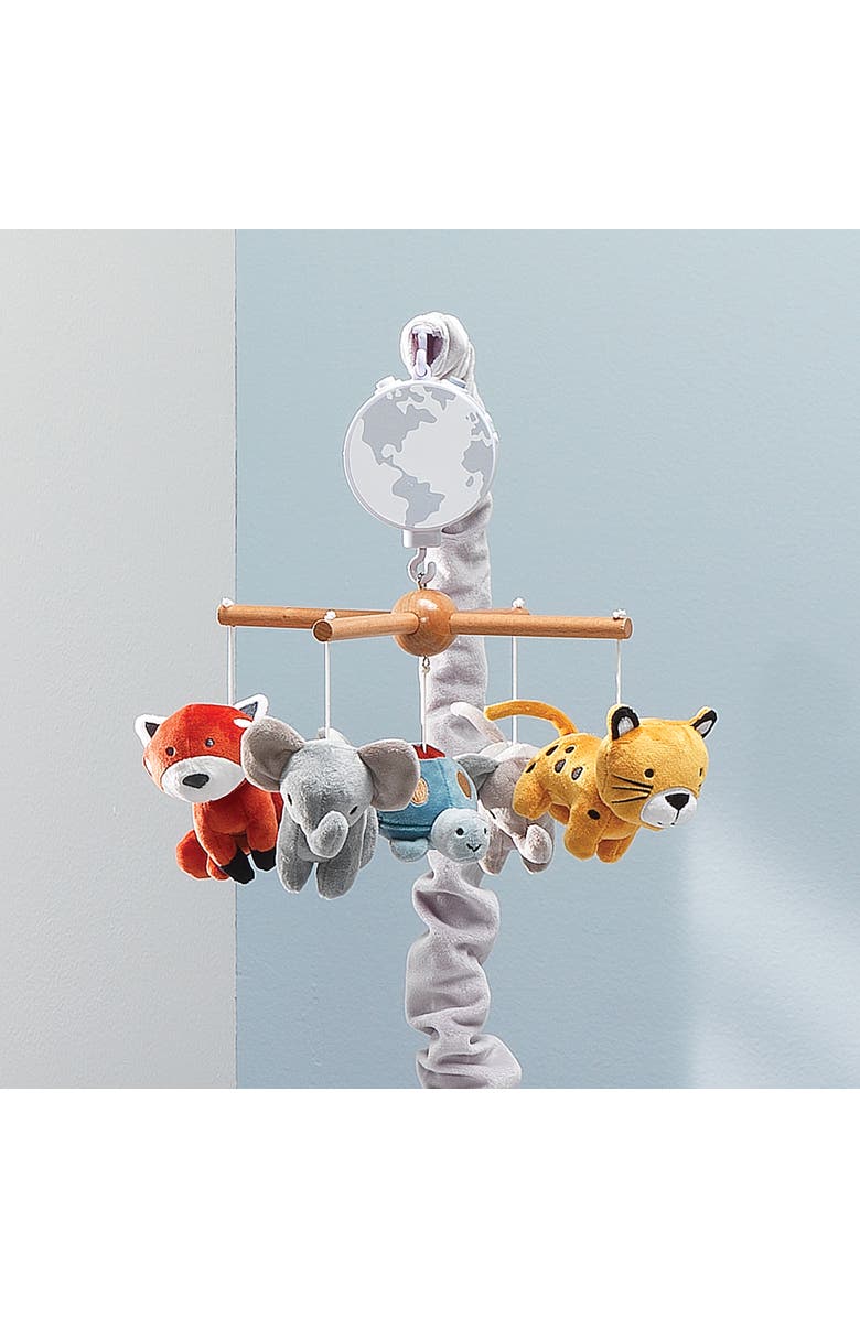Lambs & Ivy Wild Life Musical Baby Nursery Crib Mobile - Protect the Animals, Alternate, color, Multicolor
