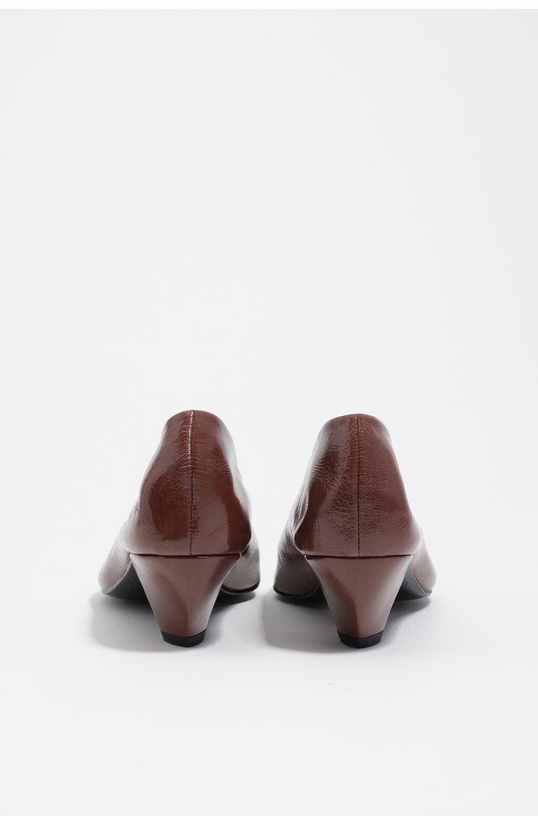 Bimba y Lola Leather Mid-Heel Shoe., Alternate, color, Brown