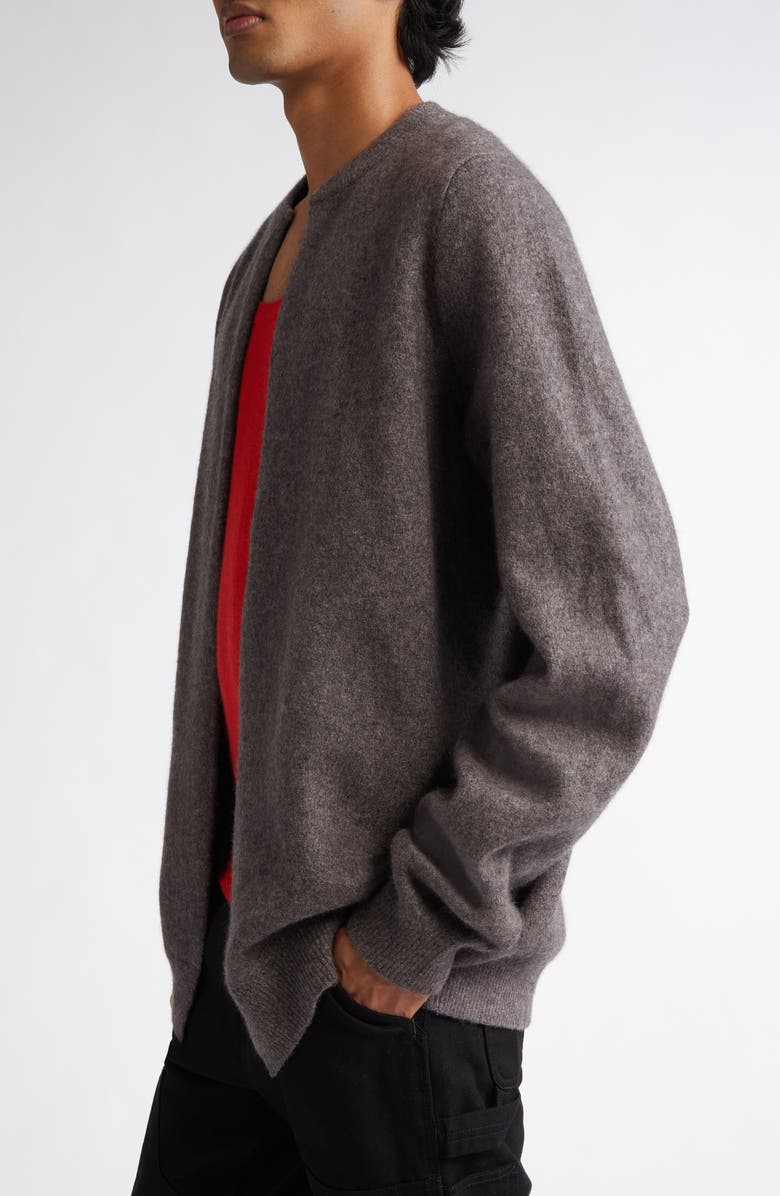 FRENCKENBERGER Felted Wool & Cashmere Bomber Cardigan, Alternate, color,