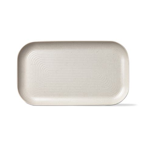 Cream Brooklyn Melamine Serving Platter Dishwasher Safe