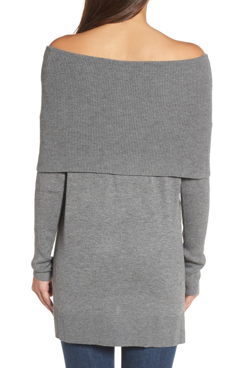 Caslon<sup>®</sup> Side Slit Convertible Cowl Neck Tunic, Alternate, color,