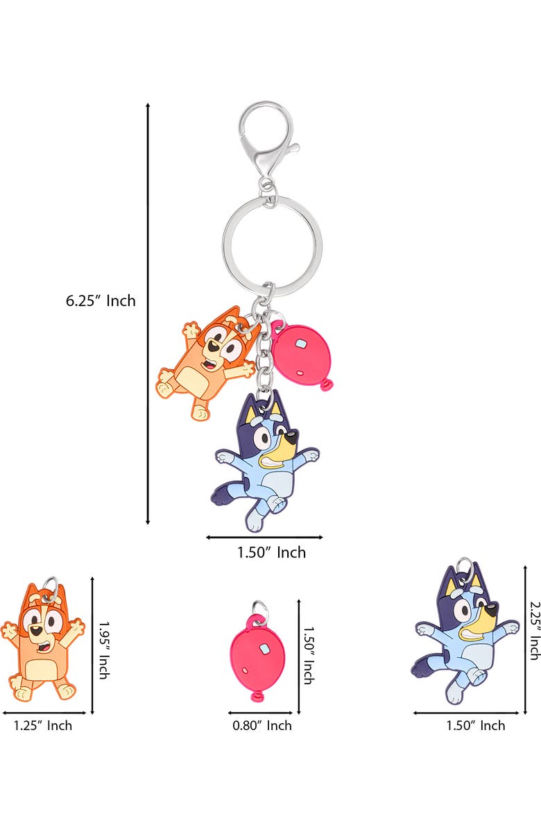 BLUEY Layered Charm Keychain with Balloon Accent, Alternate, color, Multi