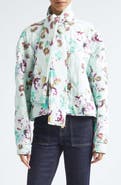 Ulla Johnson Lilith Quilted Silk Jacket with Removable Scarf