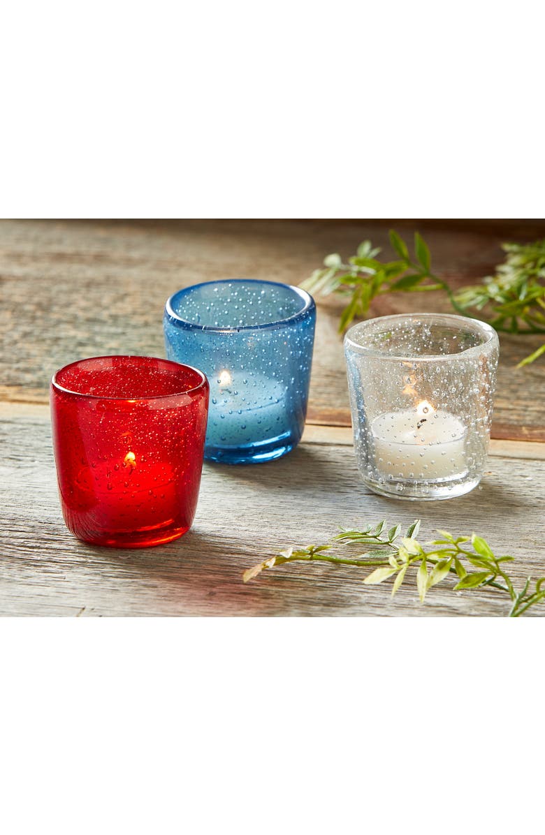 tag Paint Box Blown Glass Tealight Holder, Alternate, color, Blue