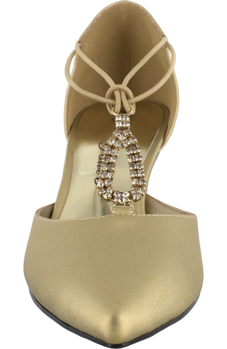 EASY STREET Moonlight Embellished T-Strap Pump - Multiple Widths Available, Alternate, color, Gold Satin