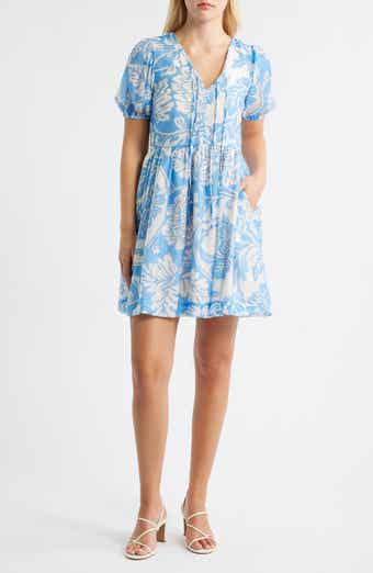 Halogen® Tie Neck Minidress
