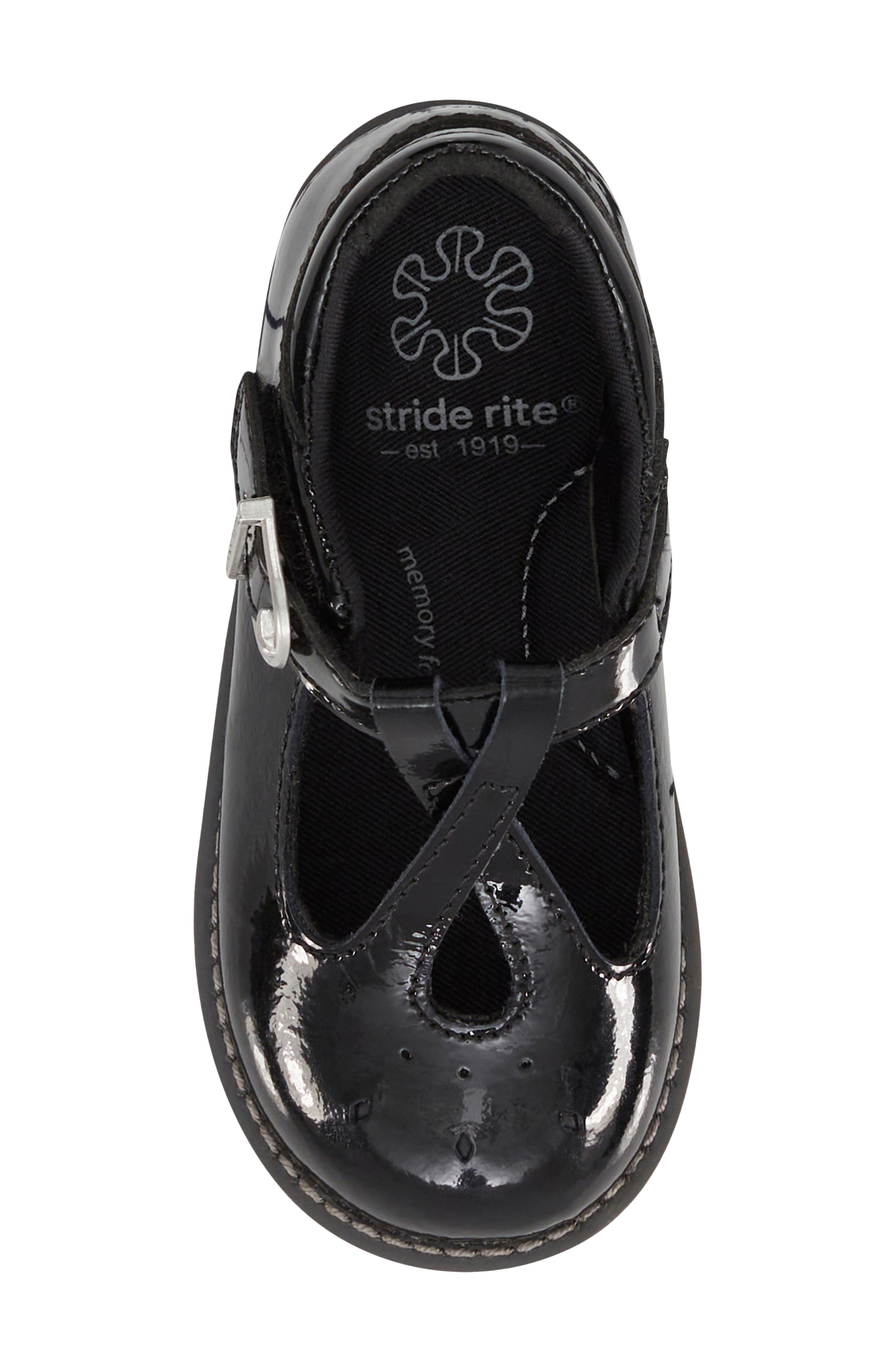 Stride Rite Kids
 Susie T-Strap Flat, Alternate, color, Black Patent
