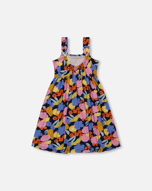 Deux Par Deux Girls' Printed Sleeveless Dress - Big Kid In Multicolored