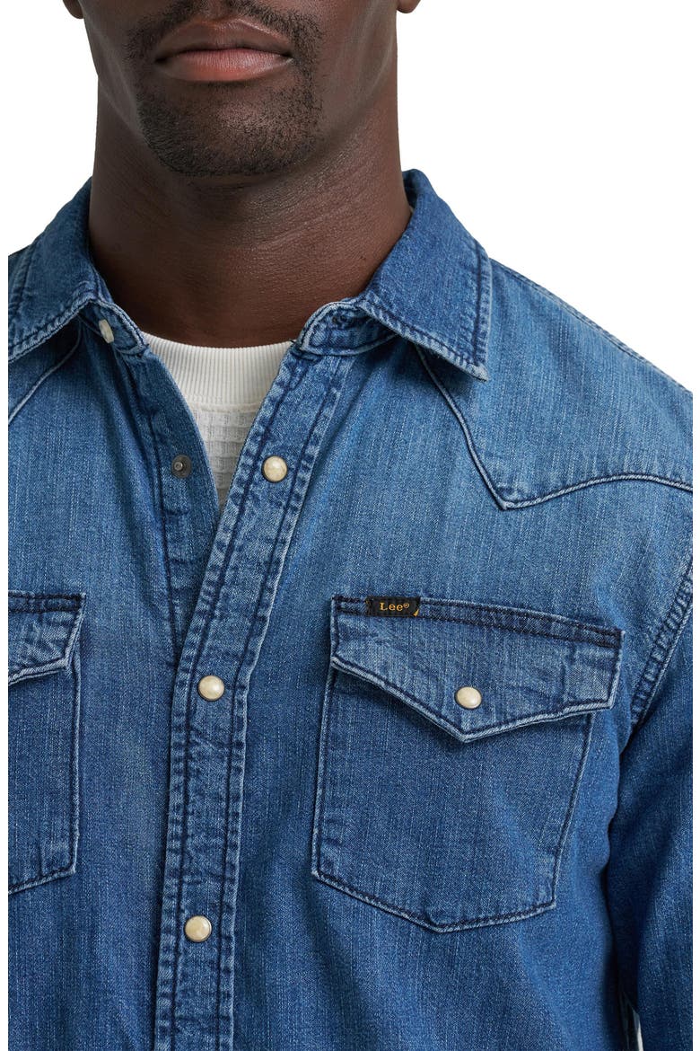 Long Sleeve Western Shirt, Alternate, color, BROOKSIDE