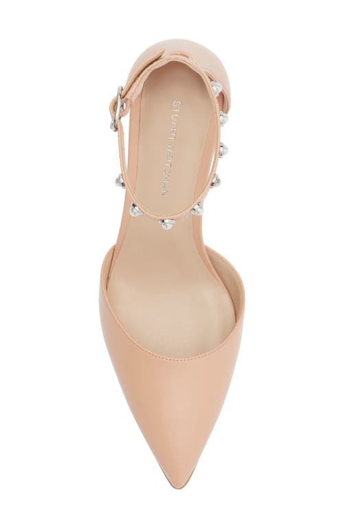 Stuart Weitzman Faux Pearl Block Heel Pump