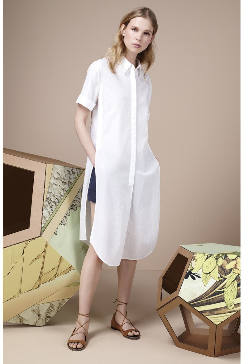 'Pascal' Short Sleeve Tunic, Alternate, color, BRIGHT WHITE
