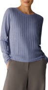 Eileen Fisher Ribbed Superfine Merino Wool Crewneck Sweater