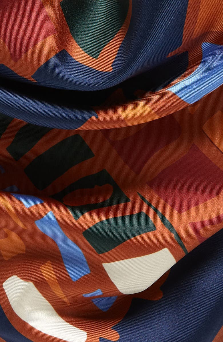 Lafayette 148 New York Stacks Print Silk Scarf, Alternate, color, 