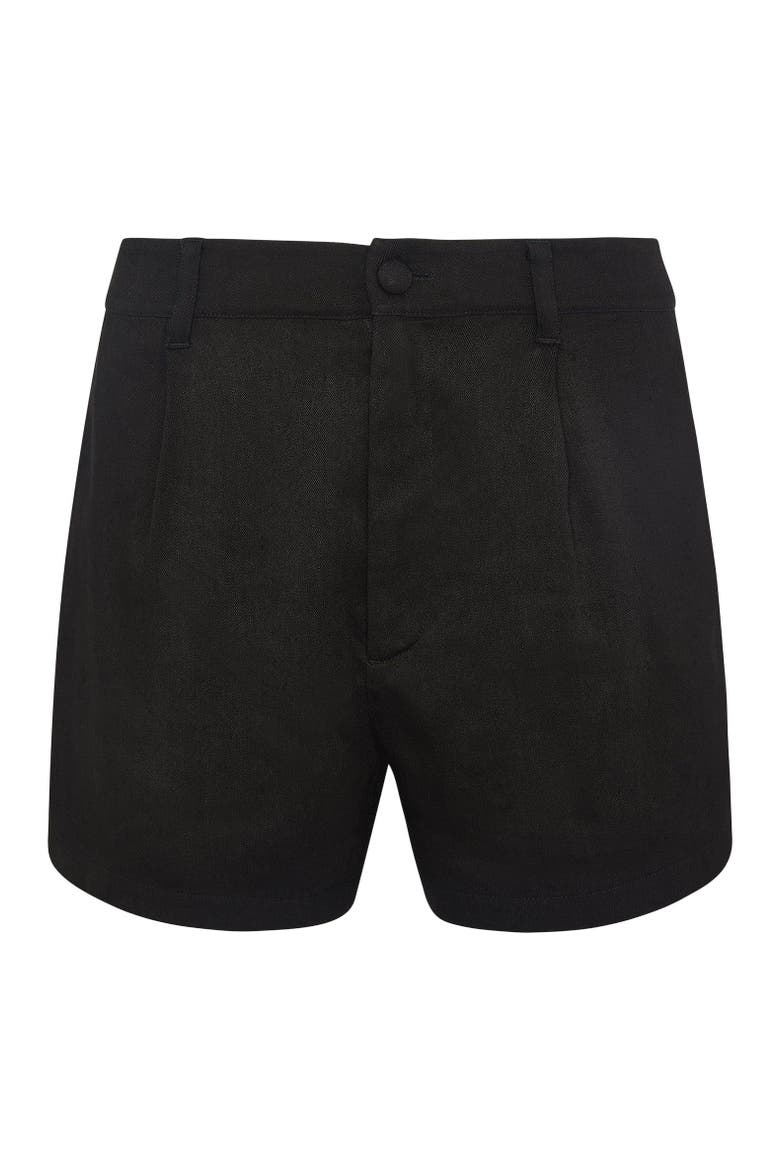 Stretch Linen Short, Alternate, color, Black