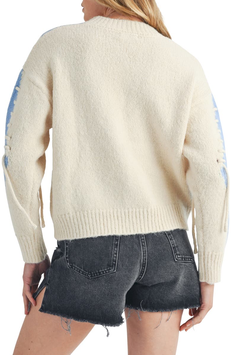 All in Favor Argyle Lace-Up Sweater, Alternate, color, 