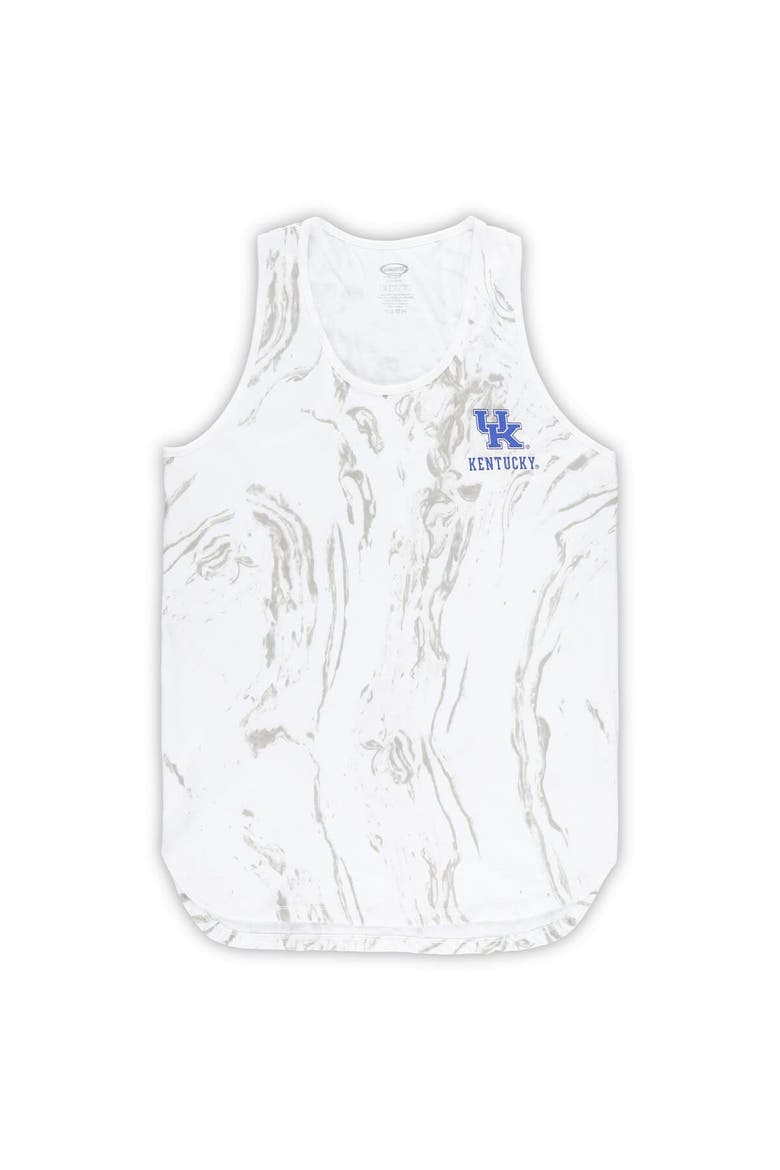 Women's Profile White Kentucky Wildcats Plus Size Marble Tank and Shorts Set, Alternate, color, Cream
