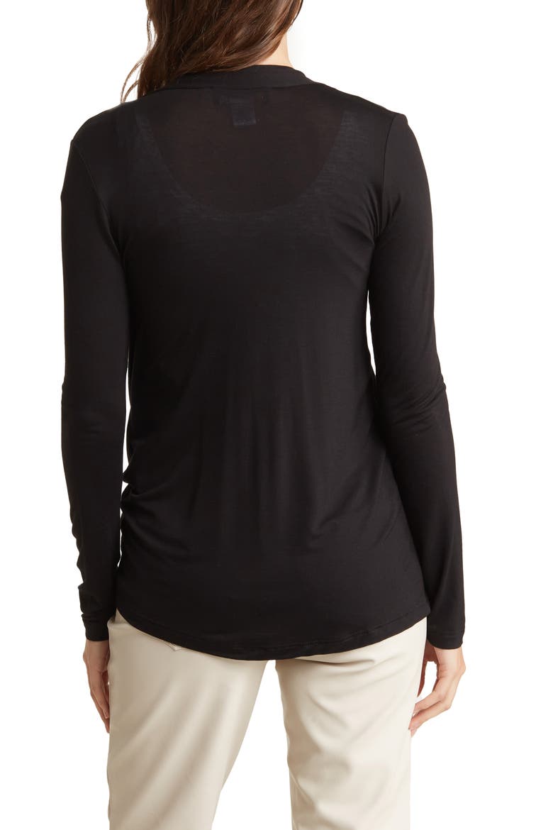Jersey Cardigan, Alternate, color, BLACK