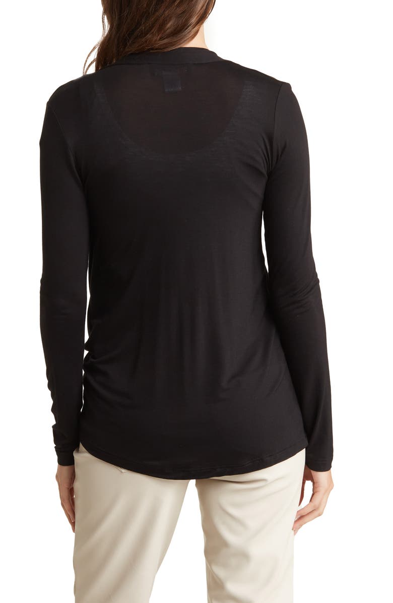 Renee C Jersey Cardigan, Alternate, color, Black