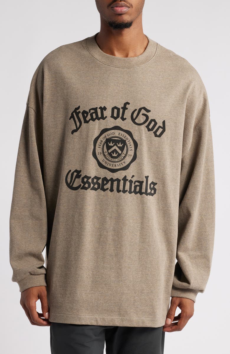 Fear of God Essentials Long Sleeve Heavy Cotton Graphic T-Shirt, Main, color,