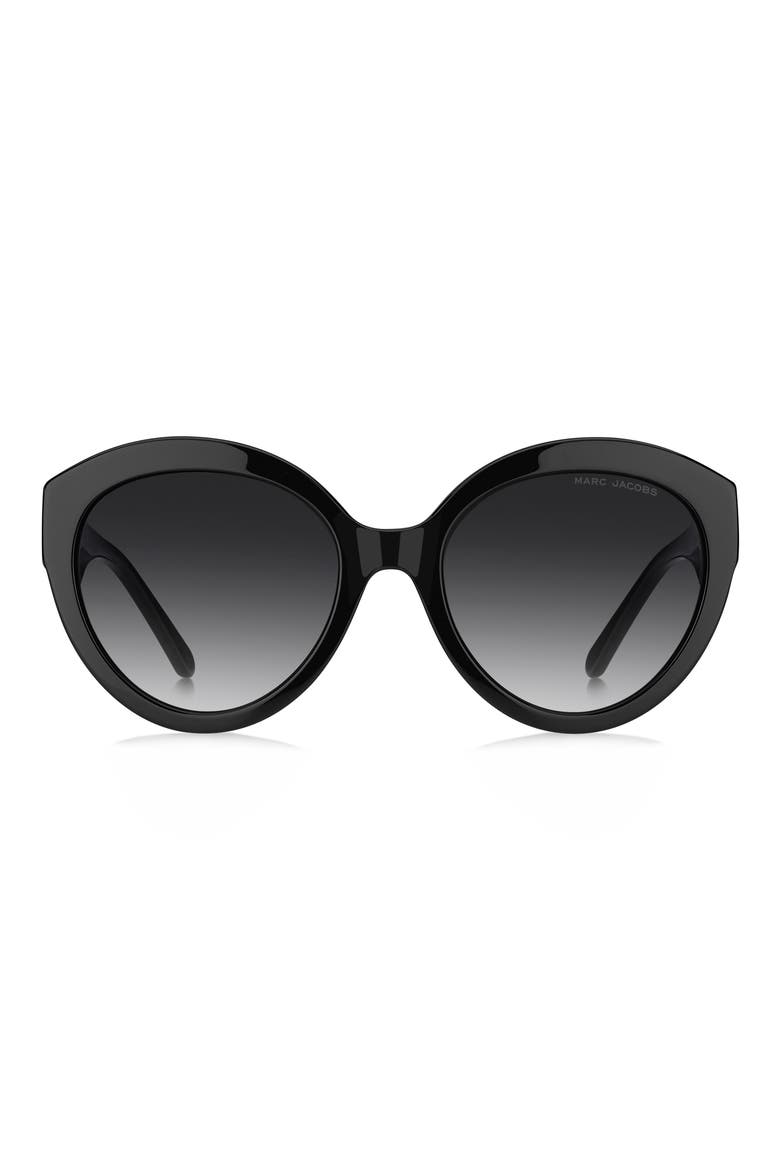 56mm Cateye Sunglasses, Main, color, BLACK/ DARK GREY SF