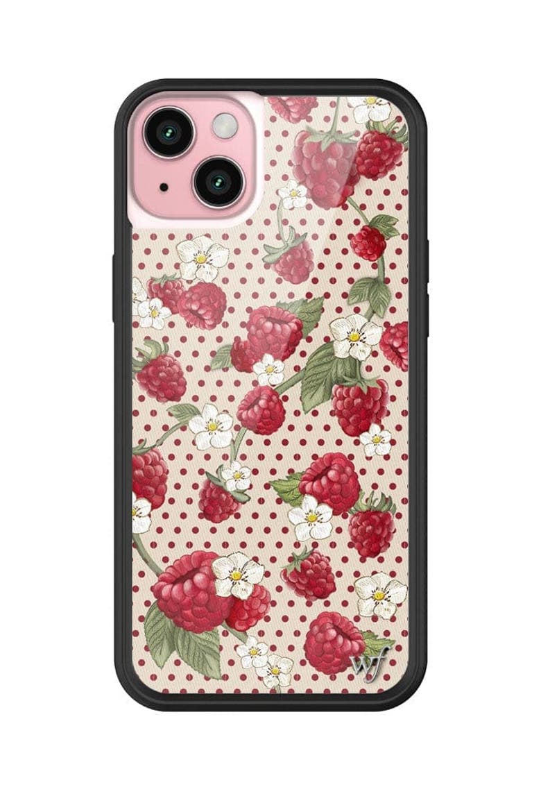 Raspberry Polka Dot iPhone Case, Alternate, color, Red