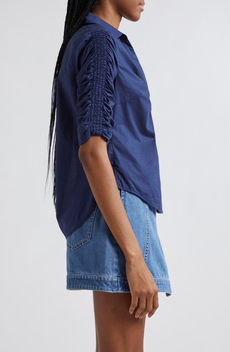 Veronica Beard Porta Ruched Shirt, Alternate, color, 