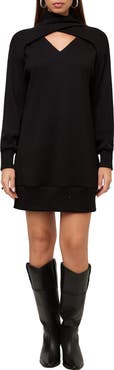 FIFTEEN TWENTY Claylee Turtleneck Cutout Dress