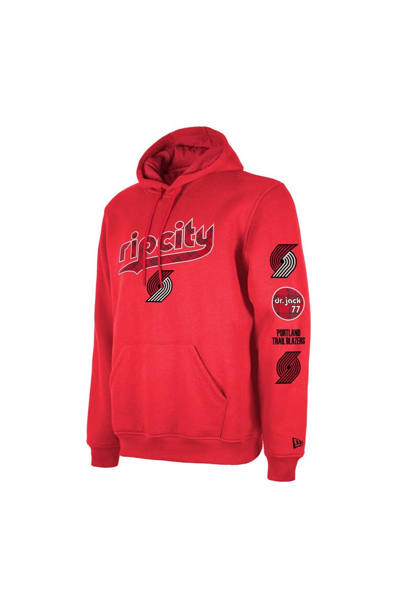 New Era Men's New Era Red Portland Trail Blazers 2023/24 City Edition Pullover Hoodie, Alternate, color,