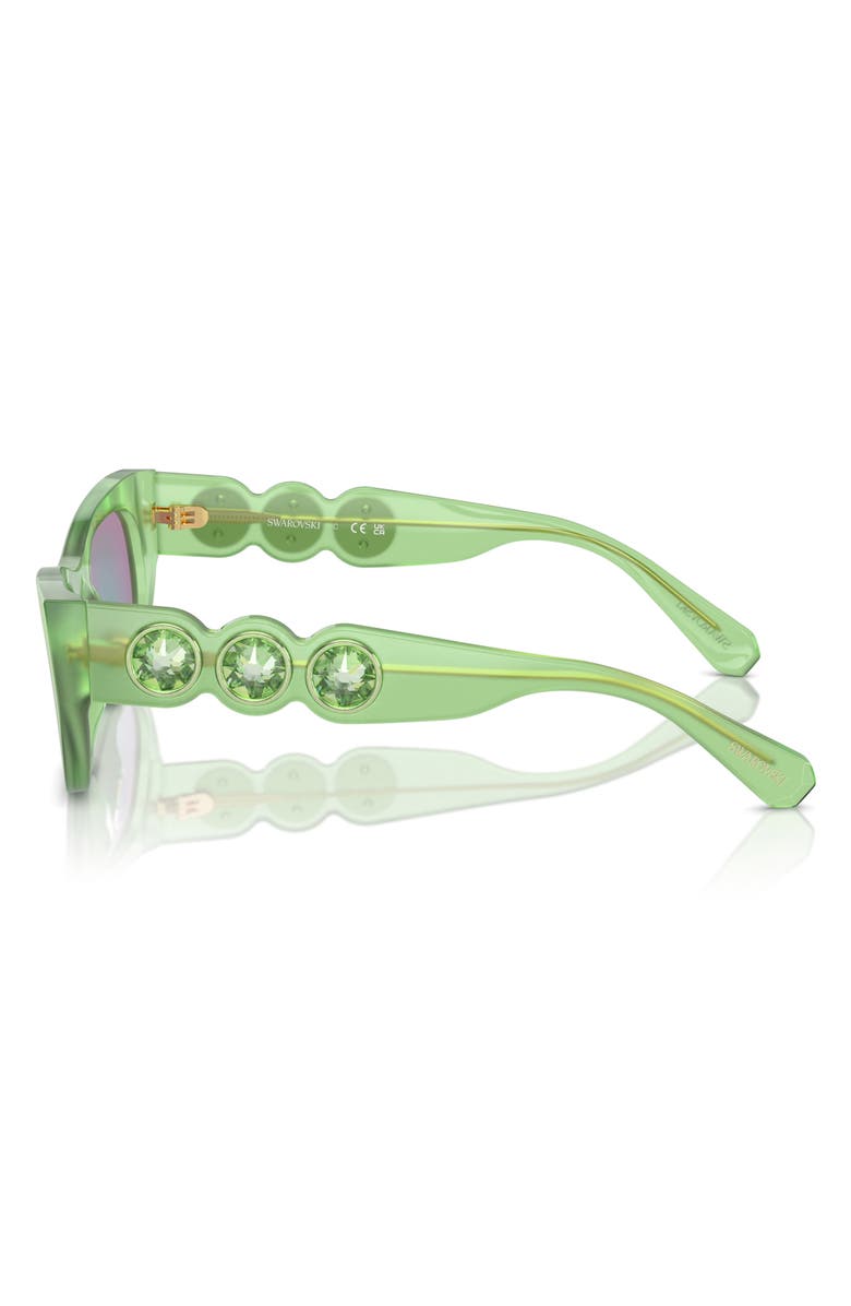 Swarovski 51mm Pillow Sunglasses, Alternate, color, Green