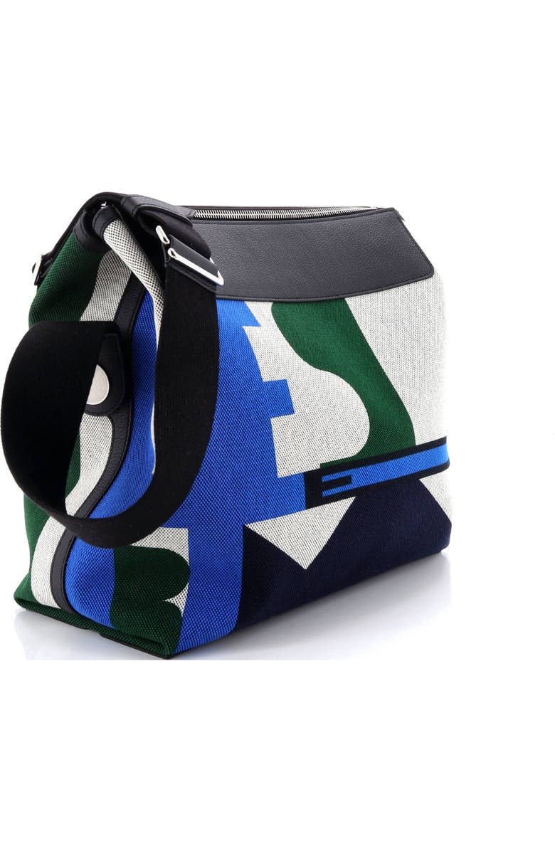 Pre-Owned Hermes R.M.S 12H Bag Pacific Printed Toile and Leather, Alternate, color, Noir