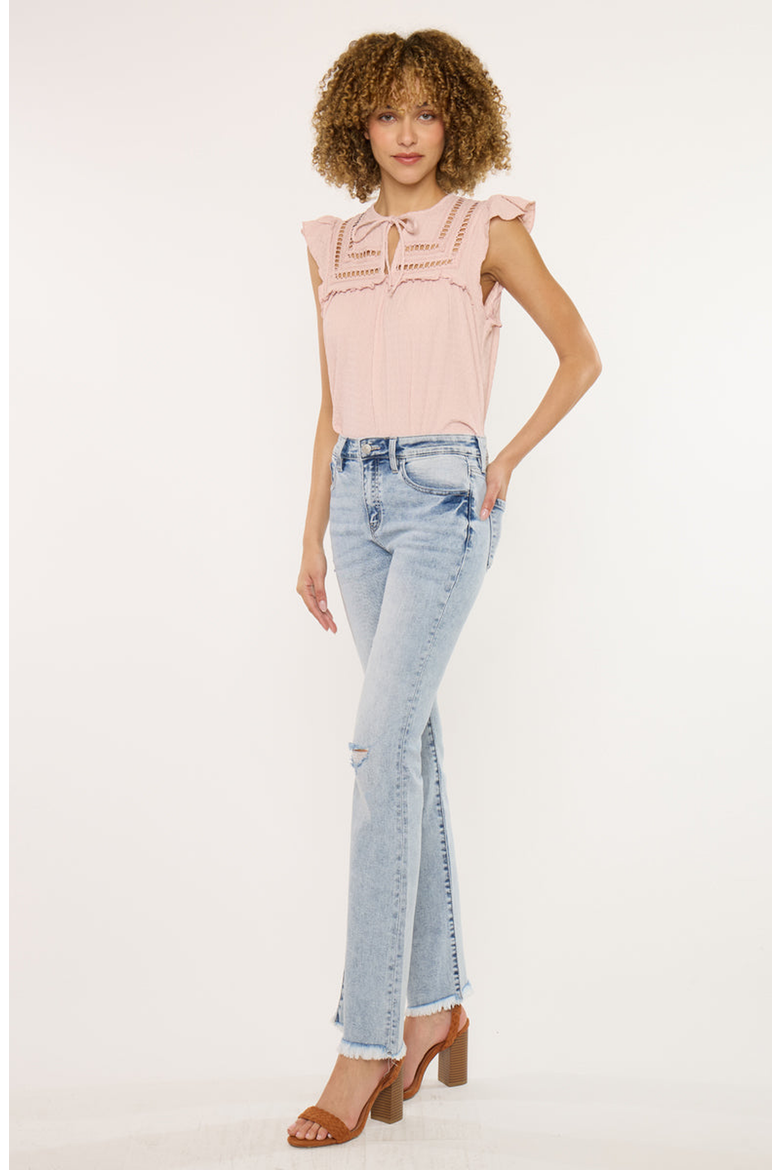 Claire High Rise Bootcut Jeans, Alternate, color, Light Wash