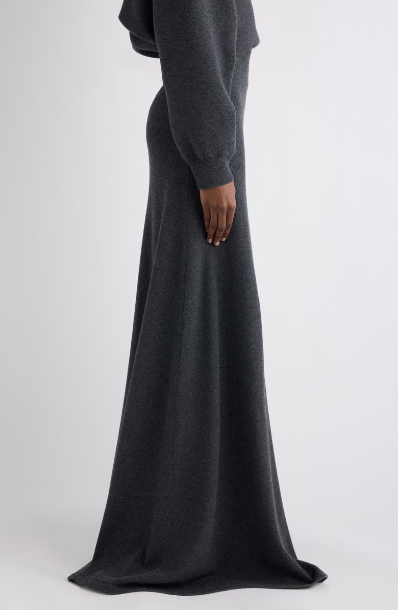 Balenciaga Wool Maxi Sweater Skirt, Alternate, color, 8519 Dark Heather Grey