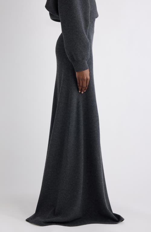 Balenciaga Wool Maxi Sweater Skirt In Gray