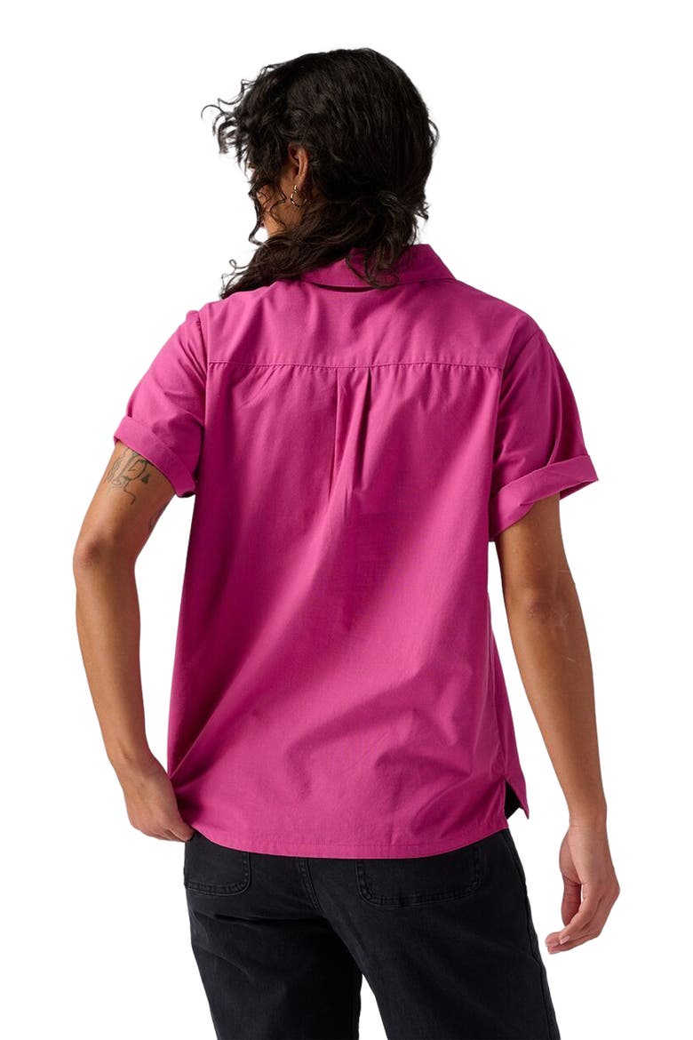 Cotton Button-Up - Women's, Alternate, color, Rose Violet