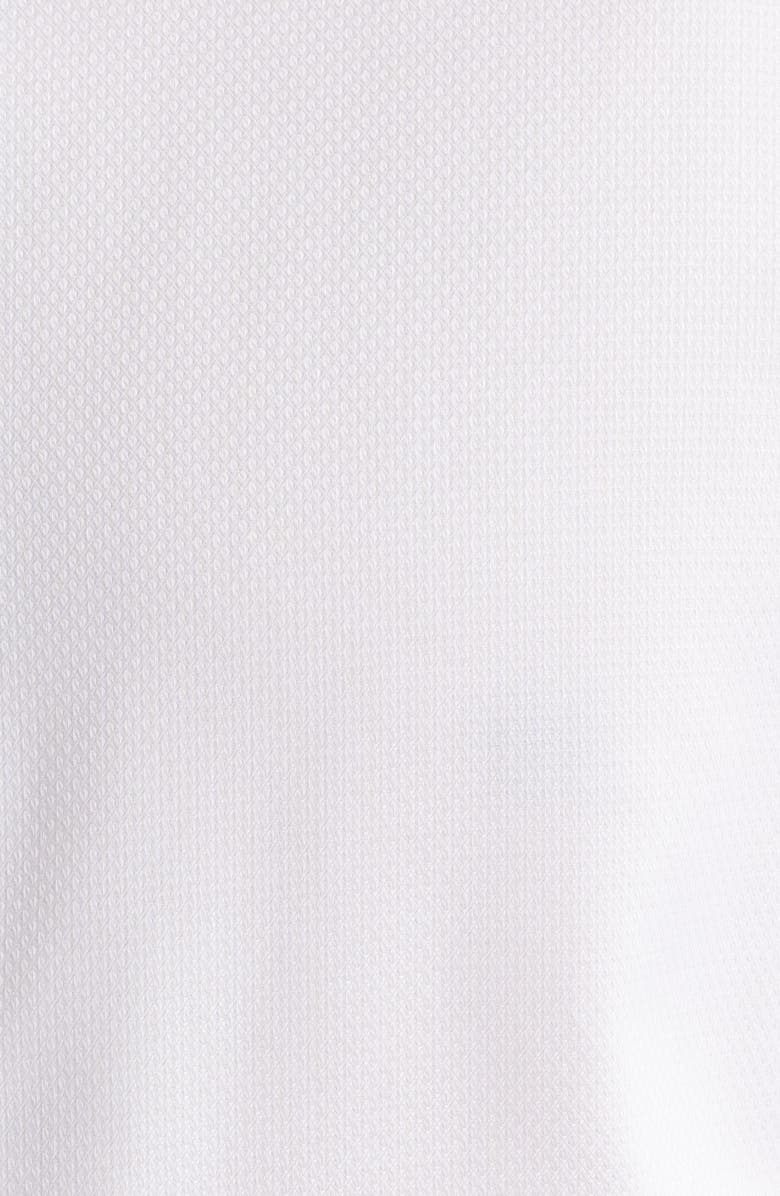 Lorenzo Uomo Trim Fit Diamond Textured White Cotton Dress Shirt, Alternate, color, White