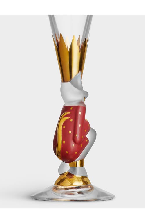 Orrefors Sparkling Devil Champagne Glass In Red