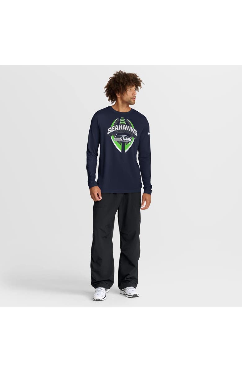 Nike Men's Nike College Navy Seattle Seahawks Primetime Legend Icon Performance Long Sleeve T-Shirt, Alternate, color, College Navy
