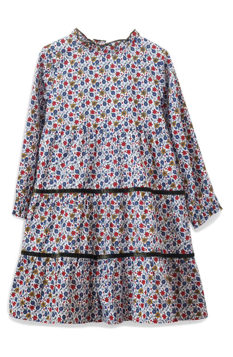 Beet World Kids' Lily Floral Tiered Dress, Main, color,