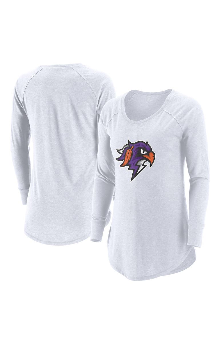 ADPRO Sports Women's White Halifax Thunderbirds Primary Logo Tri-Blend Long Sleeve T-Shirt, Main, color, White