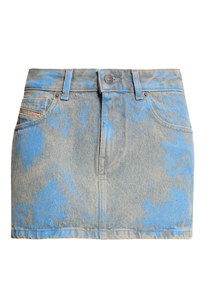 Denim Miniskirt, Alternate, color, SLATE/BLUE