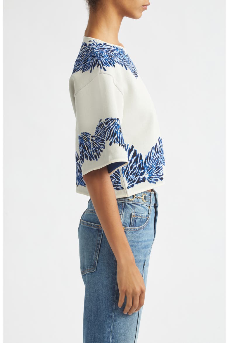 Alara Jacquard Knit Top, Alternate, color, OCEAN
