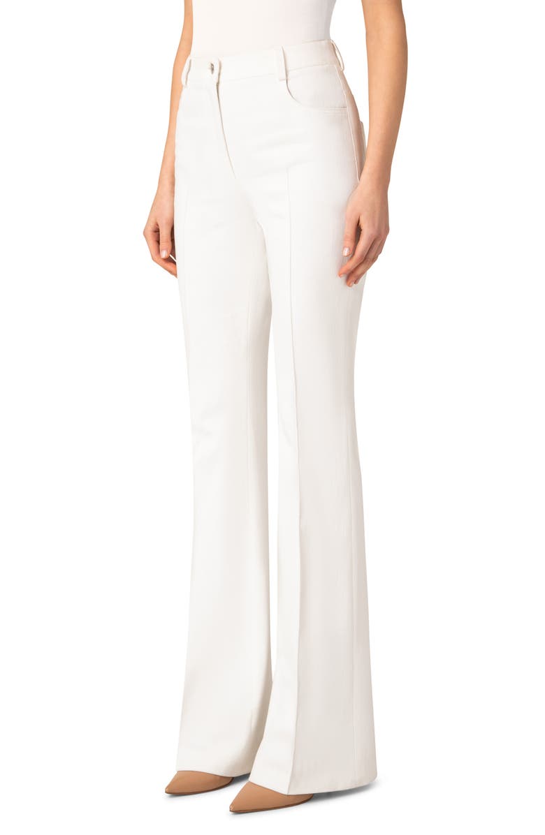 Akris Farid Double Face Cotton & Silk Blend Bootcut Pants, Alternate, color, 
