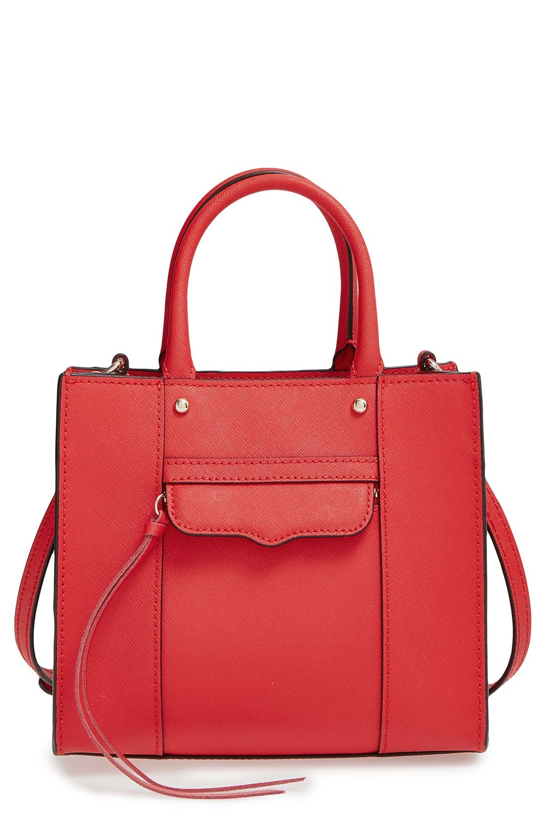 'Mini MAB Tote' Crossbody Bag, Main, color, CHERRY/ LIGHT GOLD HRDWR