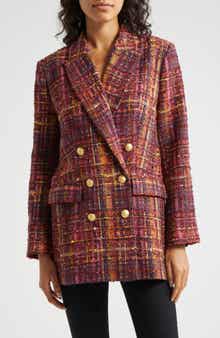 L'AGENCE Aimee Relaxed Fit Double Breasted Blazer