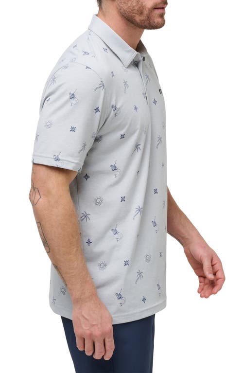 Travismathew Cove Dive Polo In Heather Light Grey