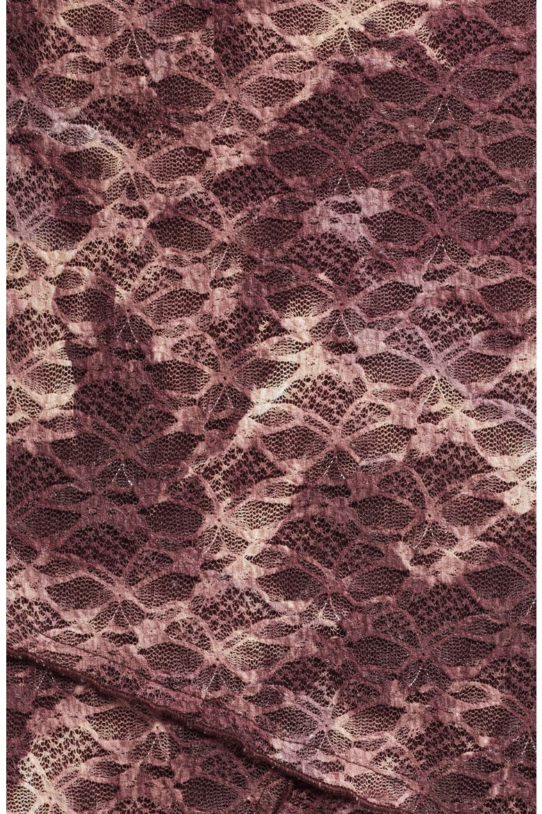 Lace A-Line Maxi Skirt, Alternate, color, PLUM CHAMPAGNE